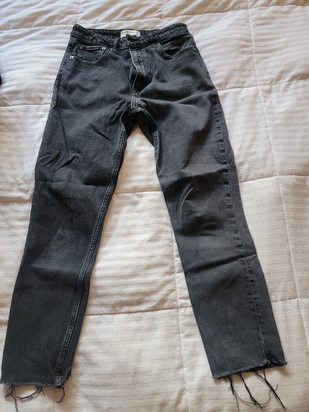 Abercrombie & Fitch Washed Black Slim Straight Jeans